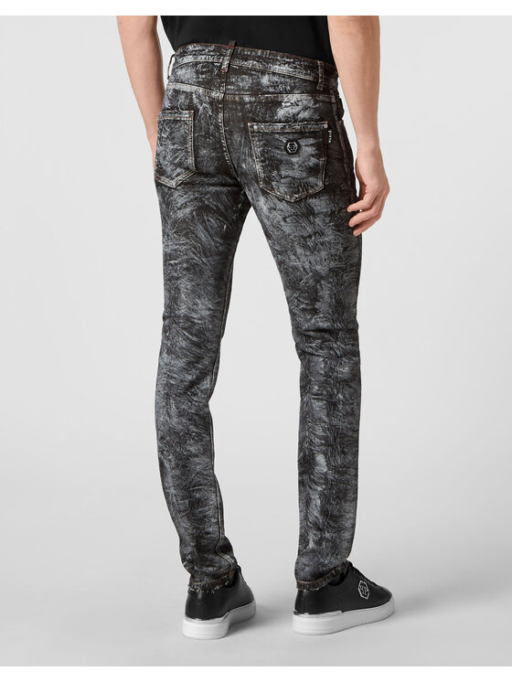 PHILIPP PLEIN PHILIPP PLEIN Jeansy 1185 Szary Straight Leg