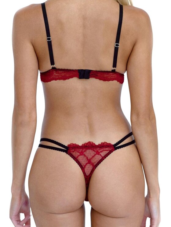 Love and Hate Love and Hate Reggiseno Bralette Mija Rosso