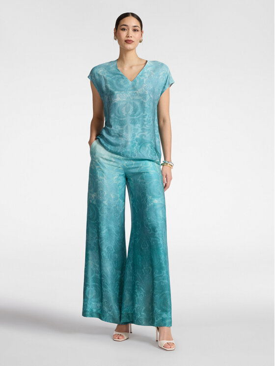 Elena Mirò Elena Mirò Blusa 2000P000219N001 Turchese Regular Fit