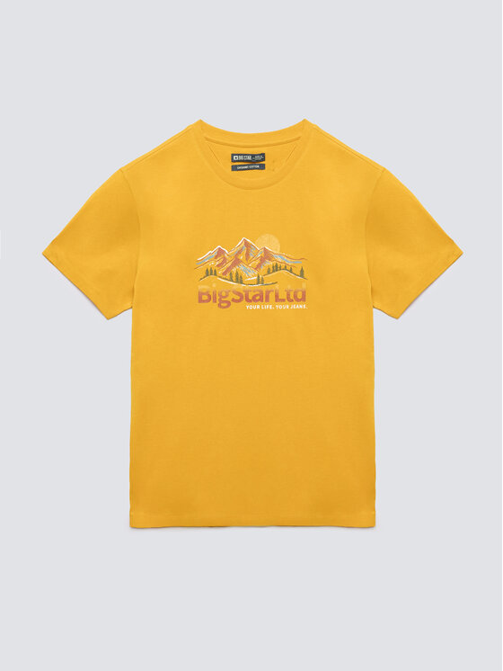 BIG STAR BIG STAR T-Shirt MIFER Żółty Basic Fit
