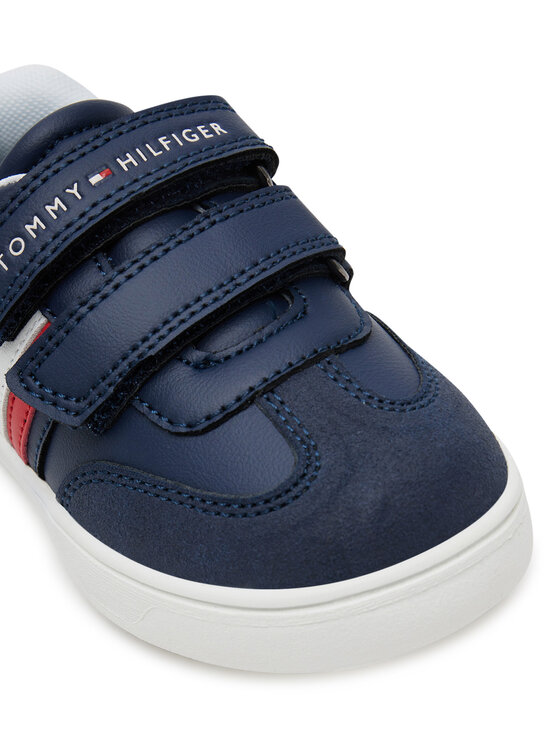 Tommy Hilfiger Tommy Hilfiger Superge Stripes Low Cut Lace Velcro Sneaker T1X9-33840-1269 M Mornarsko modra