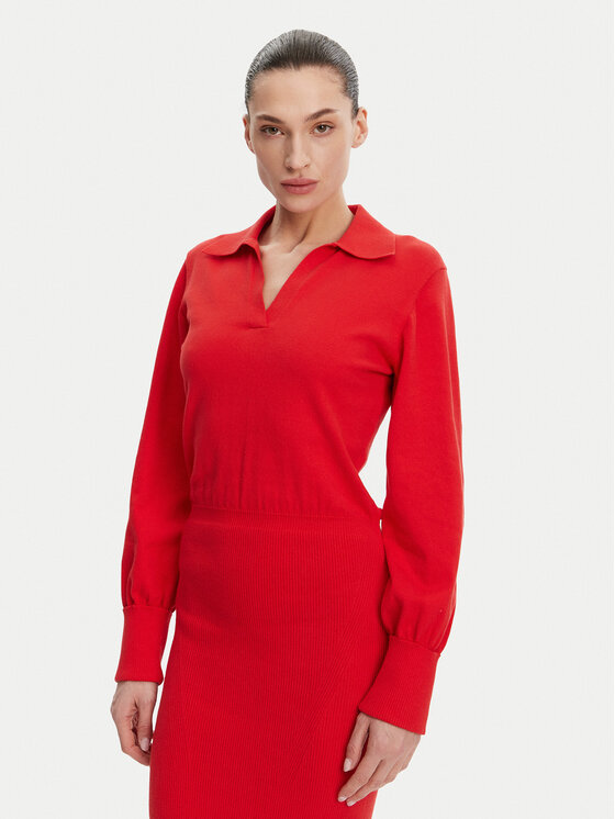 French Connection French Connection Strickkleid 71YAU Rot Regular Fit