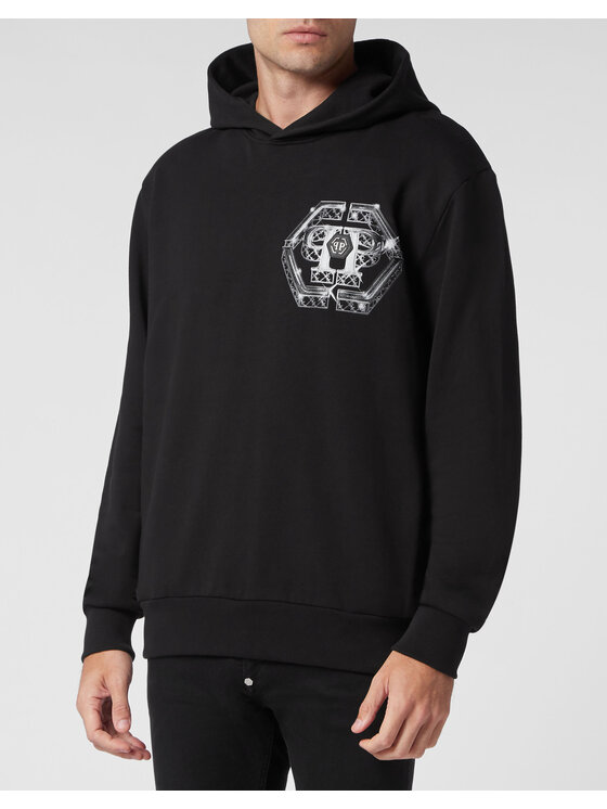 PHILIPP PLEIN PHILIPP PLEIN Bluza 12769 Czarny Regular Fit