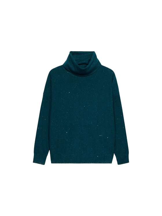 Oltre Oltre Cardigan M506E001883N025 Turchese Baggy Fit