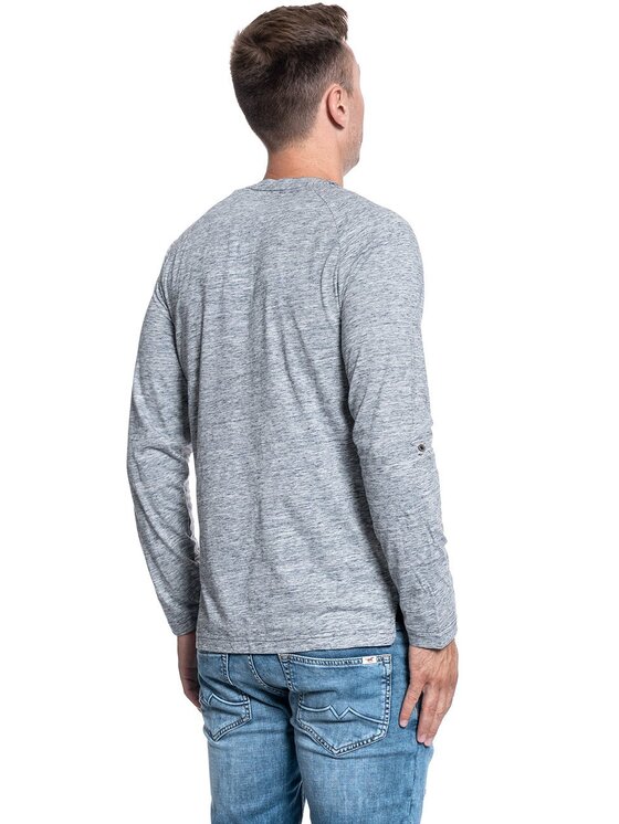 Mustang Mustang T-shirt ANTON RAGLAN HENLEY Grigio Regular Fit