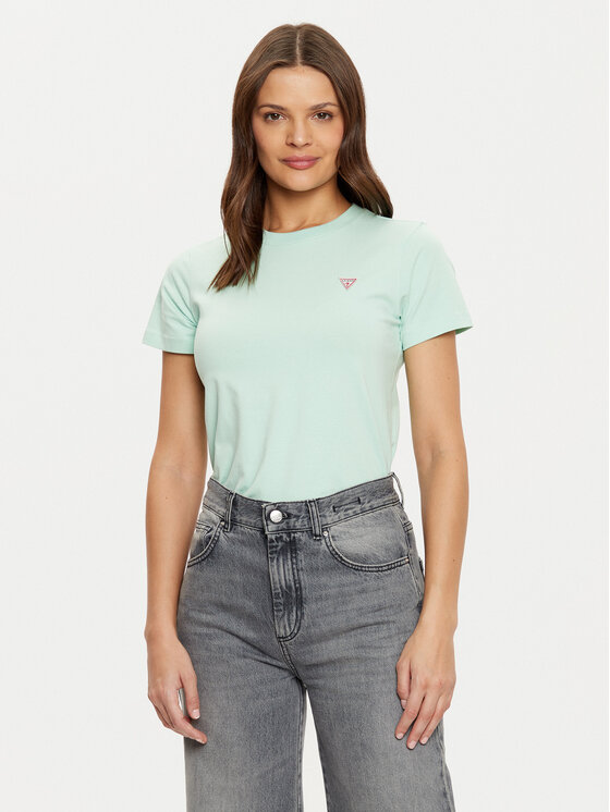 Guess Jeans Guess Jeans T-shirt W4YI10 J1314 Zelena Regular Fit