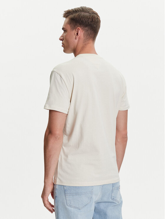 Tommy Jeans Tommy Jeans T-särk Linear Logo DM0DM20744 Beež Regular Fit