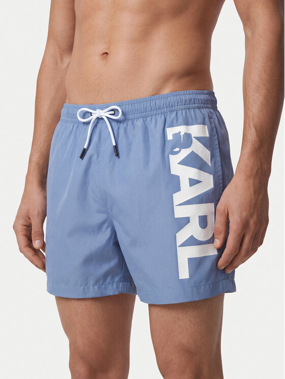 KARL LAGERFELD Pantaloni scurți pentru înot A1M46013 Albastru Regular Fit