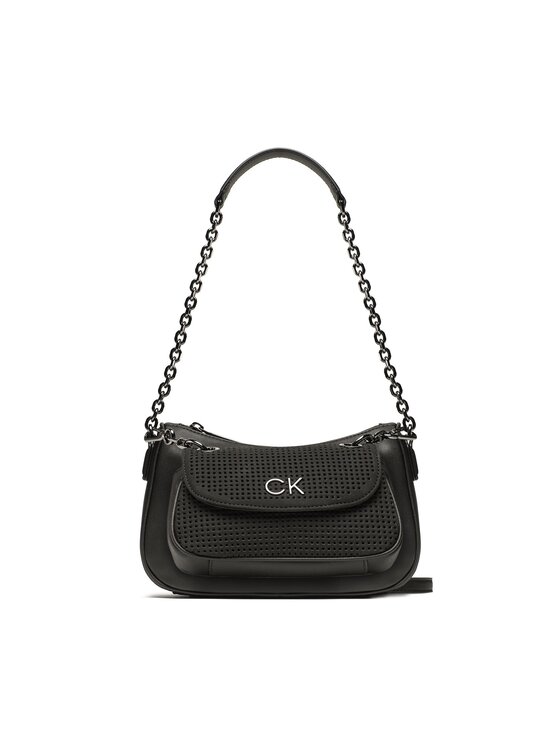 Calvin Klein Geantă Re-Lock Dbl Shoulder Bag Perf K60K610620 Negru Bag imagine noua