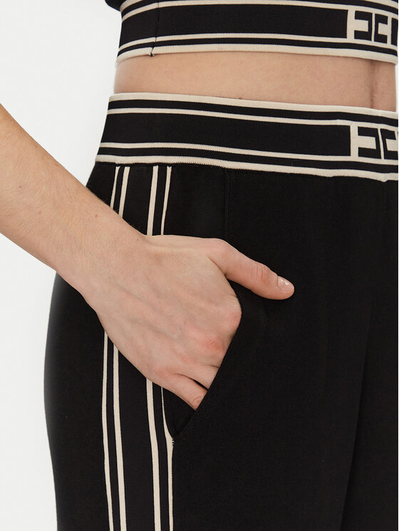 Elisabetta Franchi Elisabetta Franchi Παντελόνι φόρμας KP-65S-51E2 Μαύρο Regular Fit