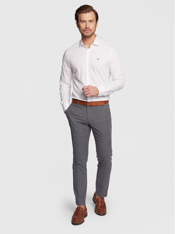 Tommy Hilfiger Tommy Hilfiger Риза MW0MW25040 Бял Slim Fit