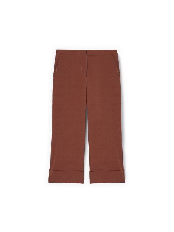 Motivi Motivi Pantaloni di tessuto P098Q004558N022 Marrone Cropp Fit