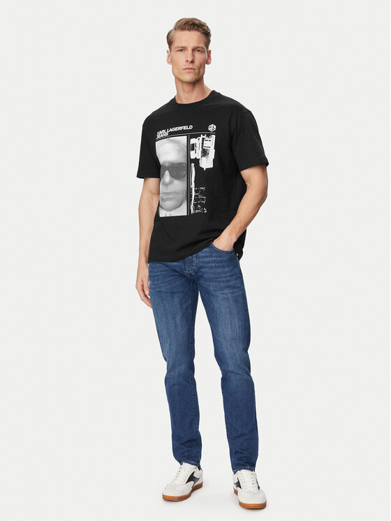 Karl Lagerfeld Jeans Karl Lagerfeld Jeans Tričko B2M17067 Čierna Regular Fit