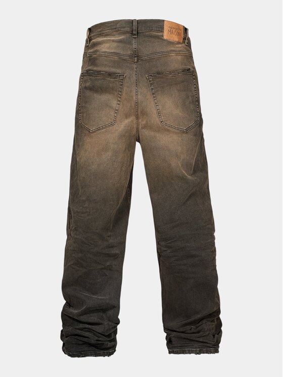 MADE BY SOCIETY MADE BY SOCIETY Spodnie materiałowe CYBER-STATIC - P17159 Brązowy Basic Fit