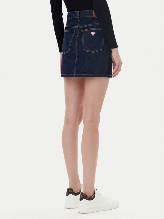 Guess Jeans Guess Jeans Džínsová sukňa W5YD0Q D5M4C Tmavomodrá Regular Fit