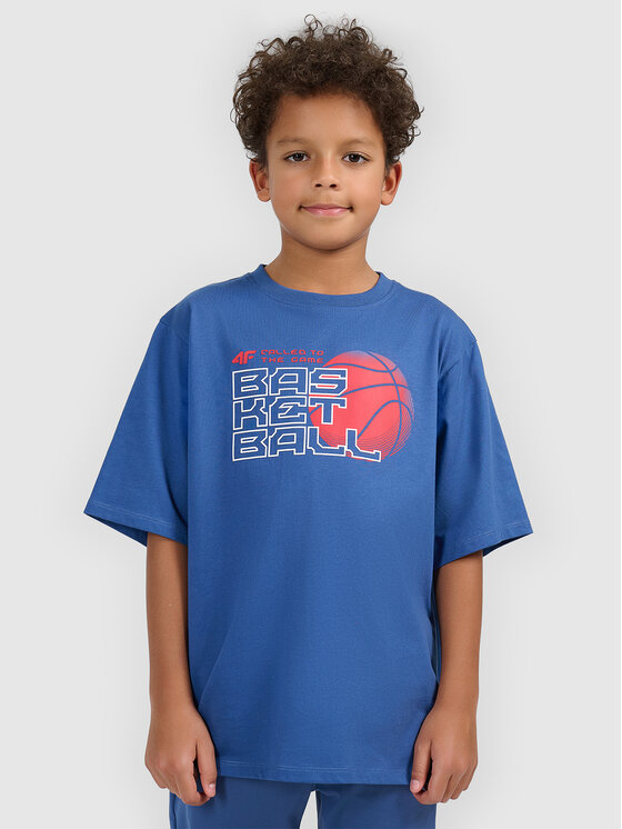 4F 4F T-Shirt THE GYM POWER Granatowy Loose Fit