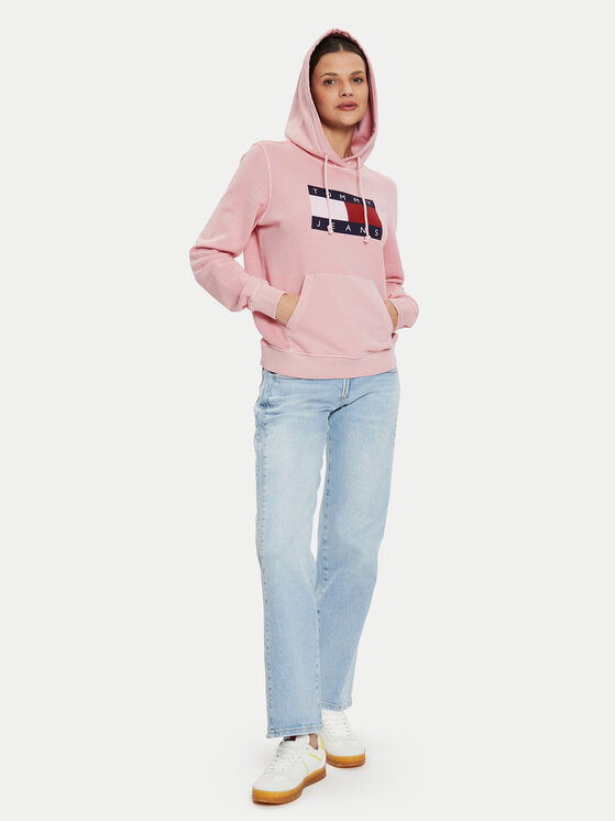 Tommy Jeans Tommy Jeans Felpa Flag DW0DW18654 Rosa Regular Fit
