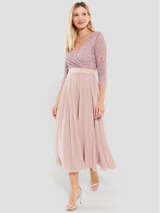 Swing Swing Kokteiļkleita 5AE01600 Rozā Regular Fit