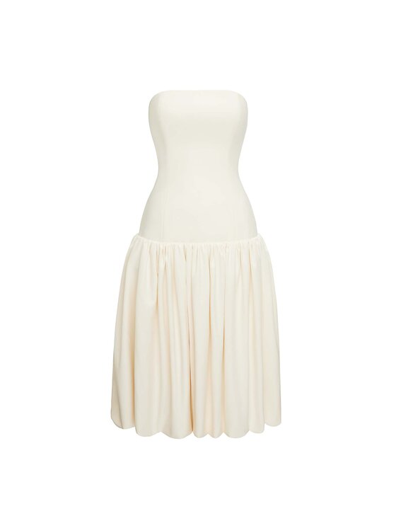 La Mania La Mania Vestito da giorno GRAZIE Bianco Classic Fit