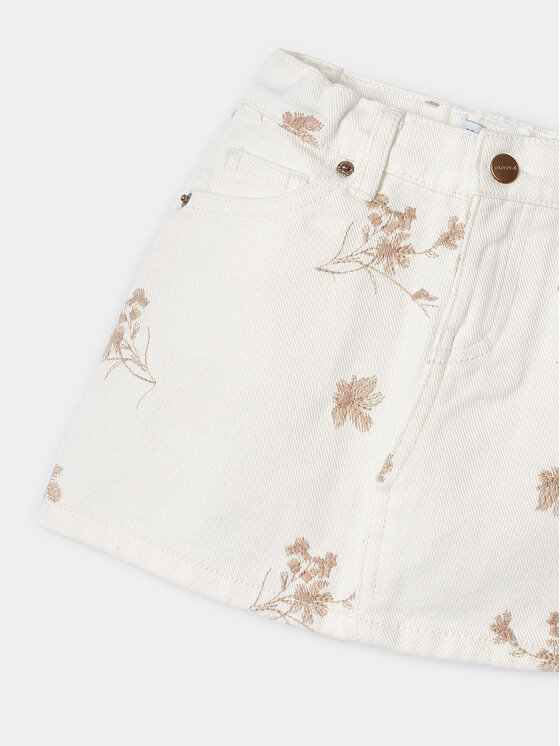 Mayoral Mayoral Джинсова спідниця 3903 Écru Regular Fit