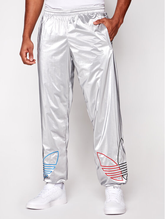 adidas Teplákové kalhoty adicolor Tricolor GN4213 Stříbrná Regular Fit •  Modivo.cz