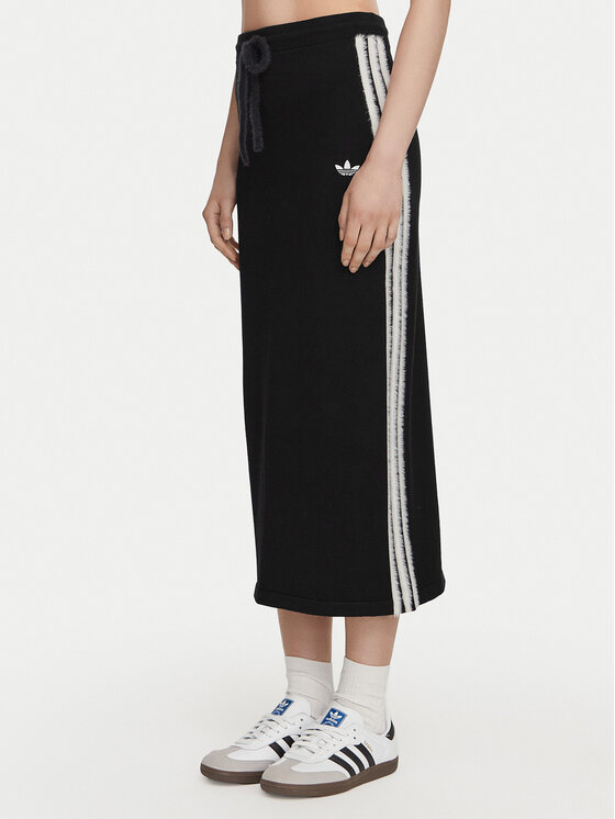 adidas Fustă midi KS9373 Negru Slim Fit