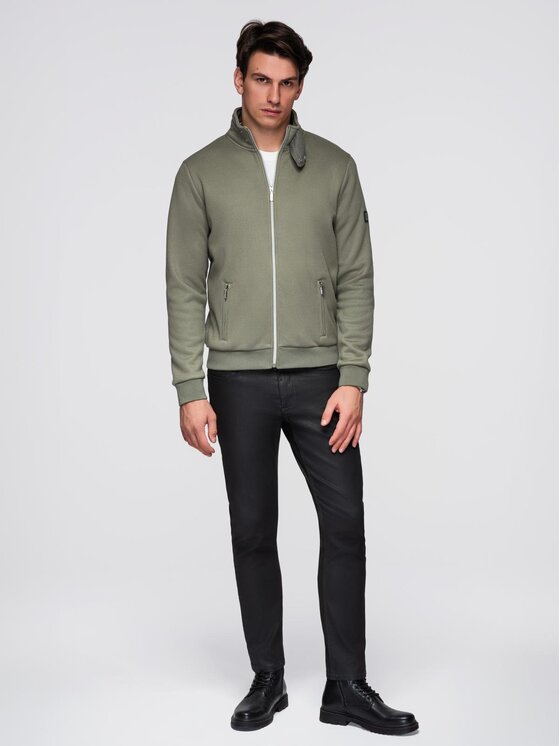 Ombre Ombre Kurtka przejściowa C645 Khaki Regular Fit