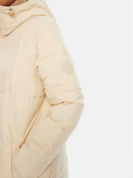 Roxy Roxy Пухено яке Test Of Time ERJJK03513 Бежов Regular Fit