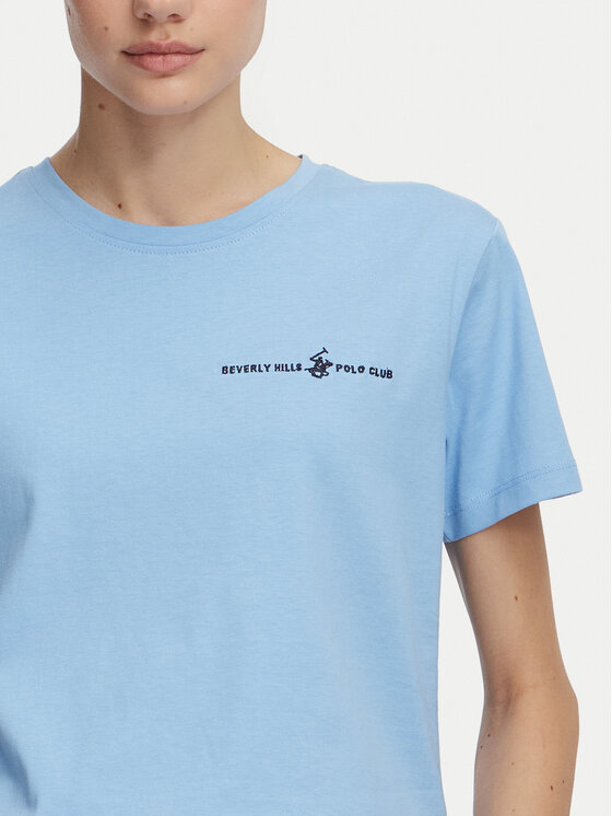 Beverly Hills Polo Club Beverly Hills Polo Club Tricou P-SS26W-TS085 Albastru deschis Regular Fit