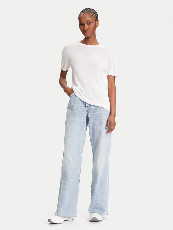 Calvin Klein Calvin Klein Sweter LV044A307G Écru Regular Fit
