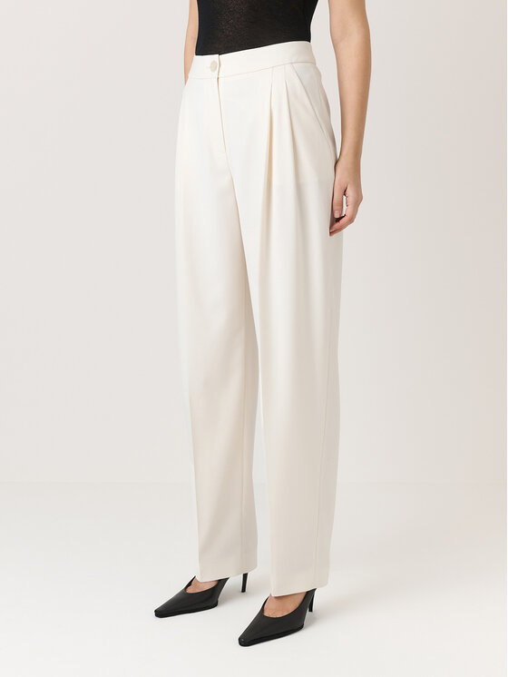 La Mania La Mania Pantalone da abito MARIS Bianco Classic Fit