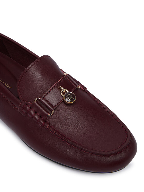 Tommy Hilfiger Tommy Hilfiger Mokaszin Enamel Charm Leather FW0FW09532 Bordó