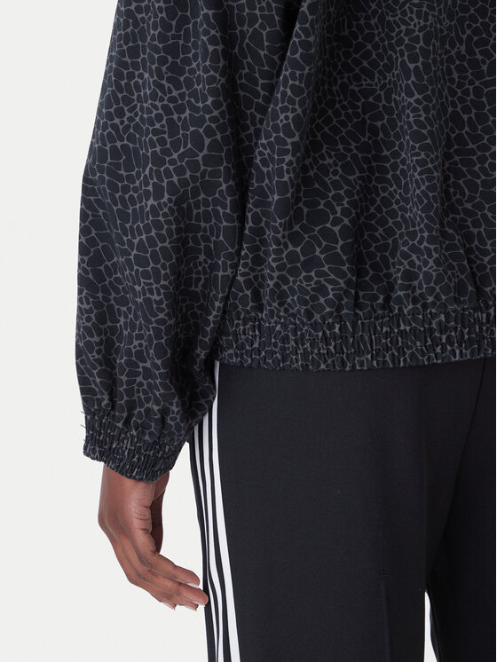 adidas adidas Kurtka jeansowa Firebird Aop KD8809 Szary Oversize