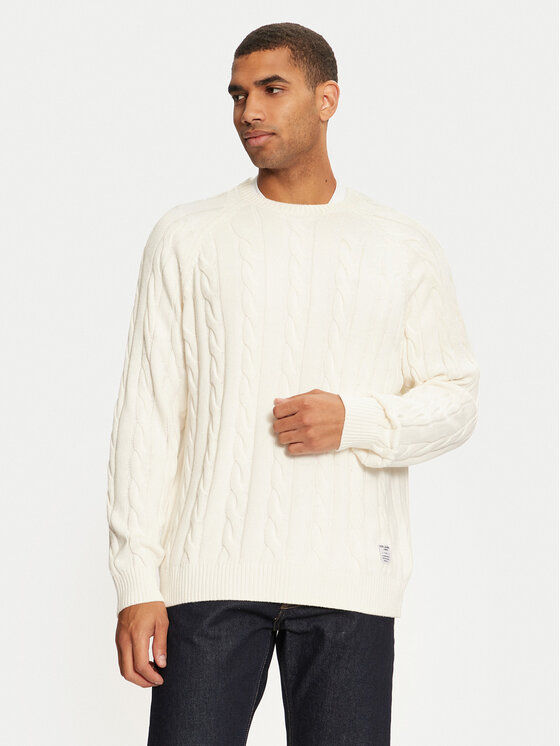 Pepe Jeans Pepe Jeans Pulover Camdem PM702455 Alb Regular Fit