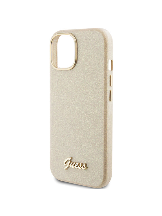Guess Guess Etui na telefon iPhone 15 Złoty