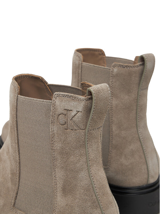 Calvin Klein Calvin Klein Jātnieku stila puszābaki Combat Ess Chelsea Boot Su YM0YM01372 Bēšs
