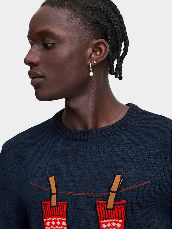 Blend Blend Πουλόβερ 20717599 Σκούρο μπλε Regular Fit