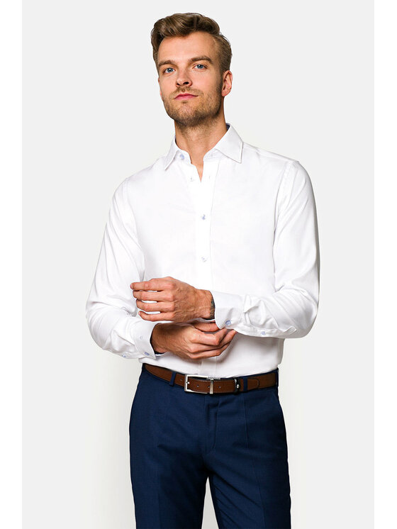 Lancerto Lancerto Koszula Riley KO073120000004 Biały Slim Fit