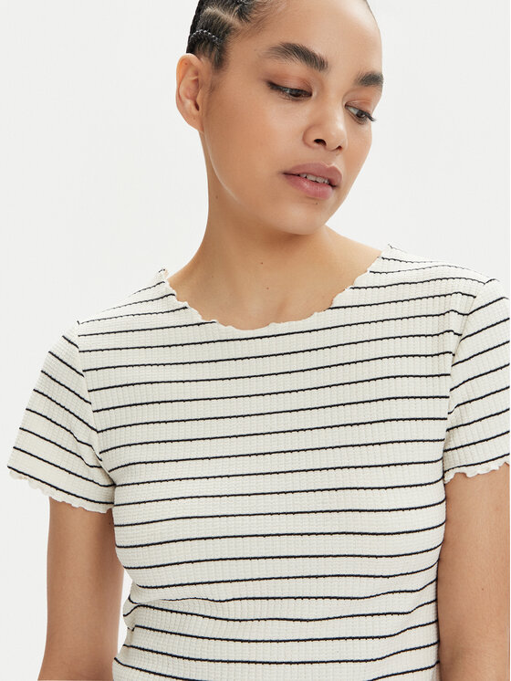 ONLY ONLY Tričko Anits 15253651 Écru Regular Fit