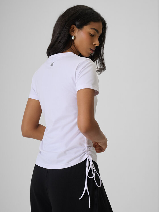 4F 4F T-Shirt ESSENTIAL 3 Biały Slim Fit