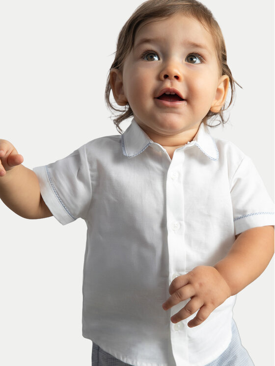 Mayoral Mayoral Krekla un auduma šortu komplekts 1225 Gaiši zils Regular Fit