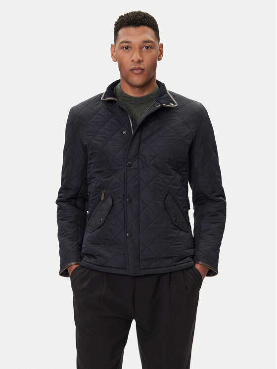 Barbour Barbour Prijelazna jakna Powell MQU0281NY71 Tamnoplava Slim Fit