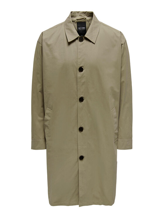 Only & Sons Only & Sons Тренч Malcom 22024246 Зелений Regular Fit