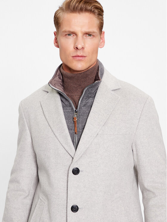 JOOP! JOOP! Vuneni kaput 30037691 Siva Regular Fit