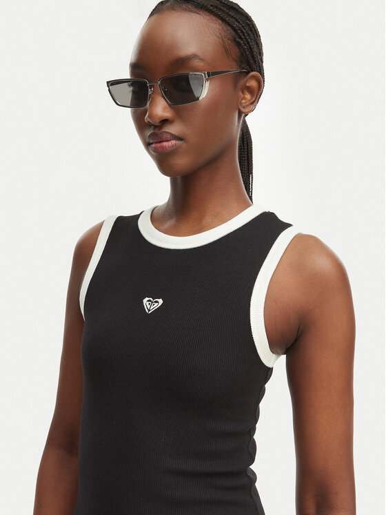 Roxy Roxy Φόρεμα καθημερινό Iconic Days ERJKD03547 Μαύρο Slim Fit