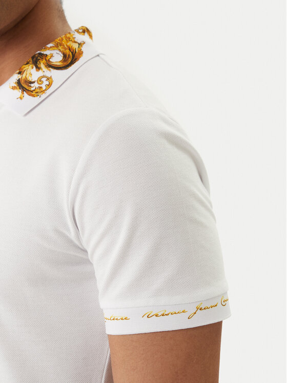 Versace Jeans Couture Versace Jeans Couture Поло 80GAGT12 CJ01T Білий Slim Fit