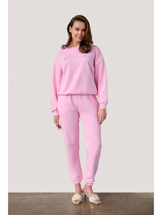 TRIPLES TRIPLES Bluza Boxy Love Pink Różowy Regular Fit