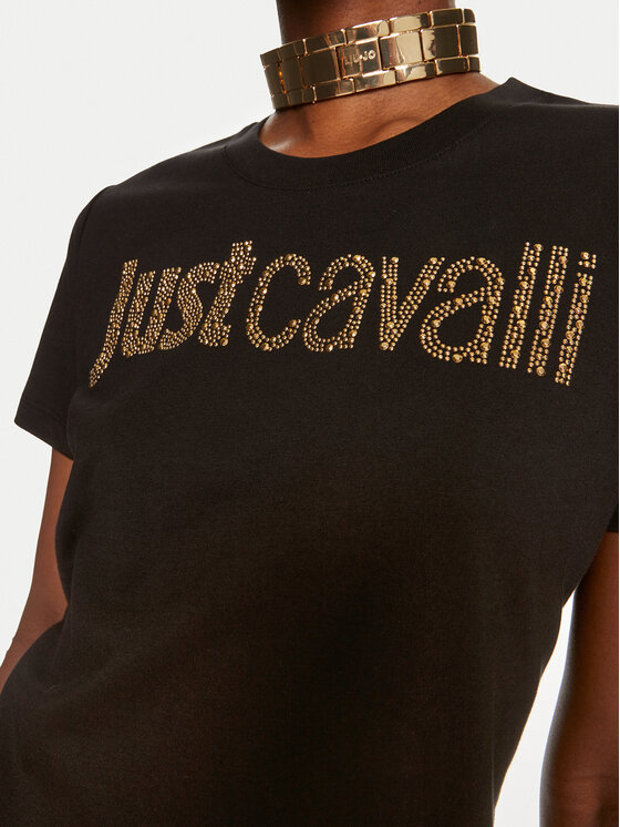Just Cavalli Just Cavalli Rochie de zi 76PAOE04 Negru Regular Fit