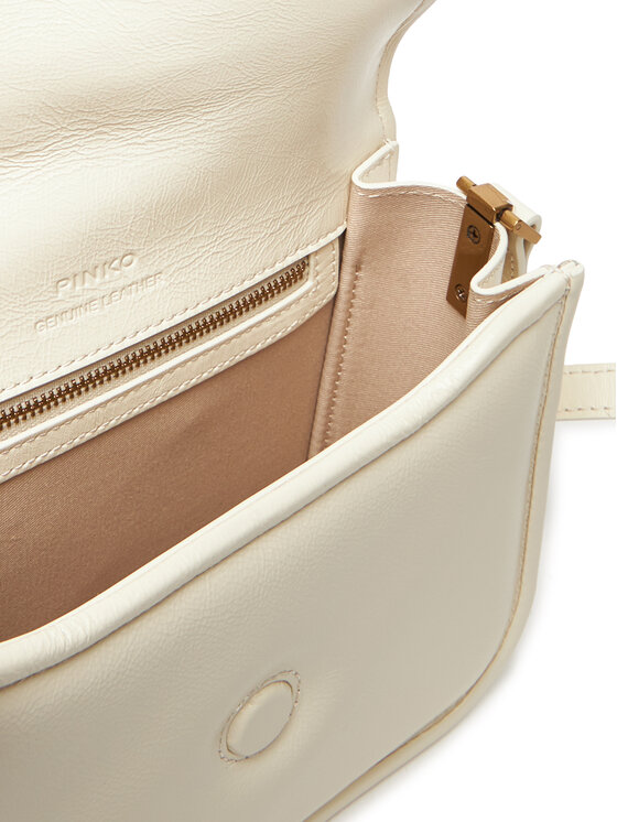 PINKO PINKO Дамска чанта Love Box Bag Fl Mini PE 25 PLTT 104297 A26J Екрю