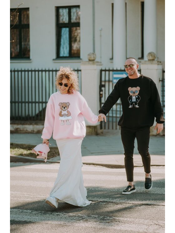 Bejbi Story Bejbi Story Bluza Bluza oversize Mr. & Mrs. Teddy Czarny Oversize